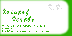 kristof verebi business card